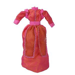 Barbie Dolls Of the World Morocco Replacement Dress 1989 Pink Orange Vintage